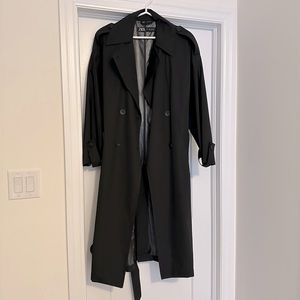Black Zara trench coat
